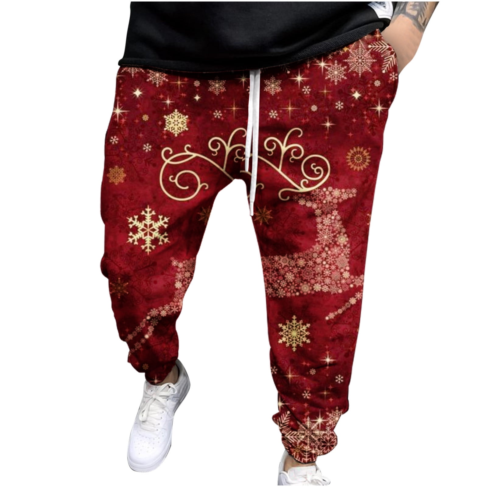 Edvintorg Men Sweatpants Clearance Casual Fashion Sweatpants Christmas ...