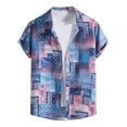 thumbnail image 1 of Edvintorg Men's Hawaiian Shirt Beach Casual Oversized T Shirt Short Sleeve Hawaiian Vacation Style Shirt Blouse Summer Men's Clothing, 1 of 6
