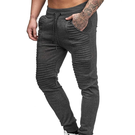 Edvintorg Men's Spring and Autumn Hip-Hop Design Sports Fitness Loose Trousers