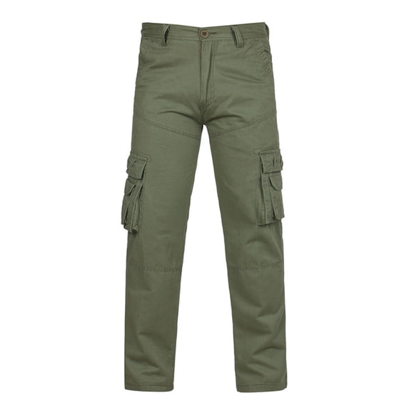 Edvintorg Men's Straight-Fit Stretch Cargo Pants Men's Cotton Elastic Waist Breathable Comfortable Soft Casual Long Trousers Pants Workout Jogger Pants with Multi Pockets