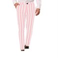 thumbnail image 1 of Edvintorg Mens Dress Pants Fashion Streetwear Clearance Men's Stripe Personalized Pants Pocket Button Suit Pants Leggings Casual Pants Trousers, 1 of 6