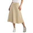 thumbnail image 1 of Edvintorg Midi Skirts for Girls Lightweight Loose Fit High Waisted Casual Skirt with Bowknot Summer Clothes for Girls Size 5-15, 1 of 8