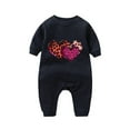 thumbnail image 1 of Edvintorg Mother's Day Gift Toddler Baby Boy Romper Girls Boys Long Sleeve Valentine's Day Heart Print T-Shirt Jumpsuit Rompers Cotton Baby Clothes 0-18M Infantis Costume, 1 of 3