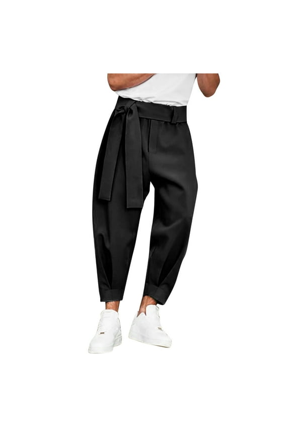 New Fashion Casual Men's Zip Closure Panel Washed Stretch Casual Trousers Jeans Trousers