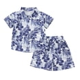 thumbnail image 1 of Edvintorg Newborn Boy Clothes Summer Hawaiian Short Sleeve Button Down Shirt and Pocket Short Sets Cotton Kids Clothes Boys 1-8 Years, 1 of 3