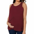 thumbnail image 1 of Edvintorg Nursing Top Maternity Shirt For Womens Clearance Solid Color Round Neck Sleeveless Double Layer Soft Basic Top Breastfeeding T-Shirt Pregnancy Clothes, 1 of 5