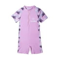 thumbnail image 1 of Edvintorg One Piece Bathing Suit for Girls Cute Printed Short Sleeve Swimwear with Zipper Summer Vacation Beach Girls Swimsuit Size 3-14, 1 of 3