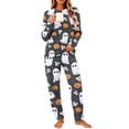 thumbnail image 1 of Edvintorg Pajama Sets for Women 2 Piece Plus Size Halloween Printed Long Sleeve Comfy Top and Pant Crew Neck Casual Pajamas Plus Size Clothes for Women Multicolor S, 1 of 5