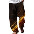 thumbnail image 1 of Edvintorg Pant Men Casual Fashion Printing Elastic Waist Straight Beach Pants Trousers With Pocket Plus Size Men's Pants On Clearance, 1 of 5