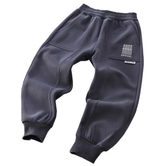 Edvintorg Pants for Boys Sweatpants Fashion Solid Color Sports Casual Pants with Pocket Elastic Waist Winter Joggers for Boys 5-13 Years