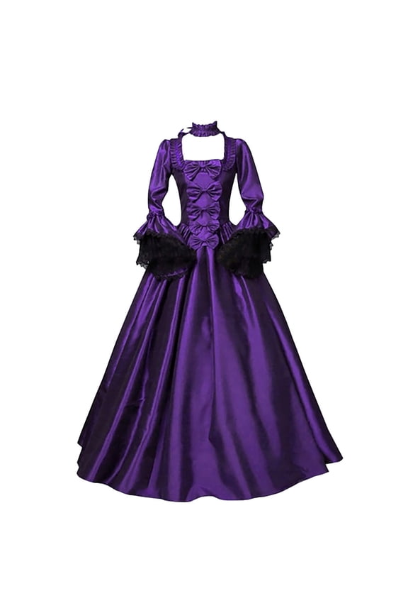Plus Size Dresses for Women 4Xl 5Xl Women Vintage Retro Gothic Long Sleeve Hooded Dress Long Gown Dresses