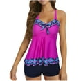 thumbnail image 1 of Edvintorg Plus Size Swimsuit for Women Retro Printing Adjustable Tankini Swimsuits Two Piece Bathing Suits Swim Tank Top with Boyshorts Modest Athletic Swimwear, 1 of 7