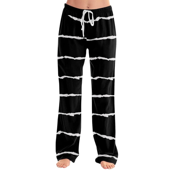 Edvintorg Plus Size Womens Clothing Pajama Pants Cute Print Elastic Waist Lounge Trousers with Drawstring Womens Pants Dressy Casual Dark Gray XL