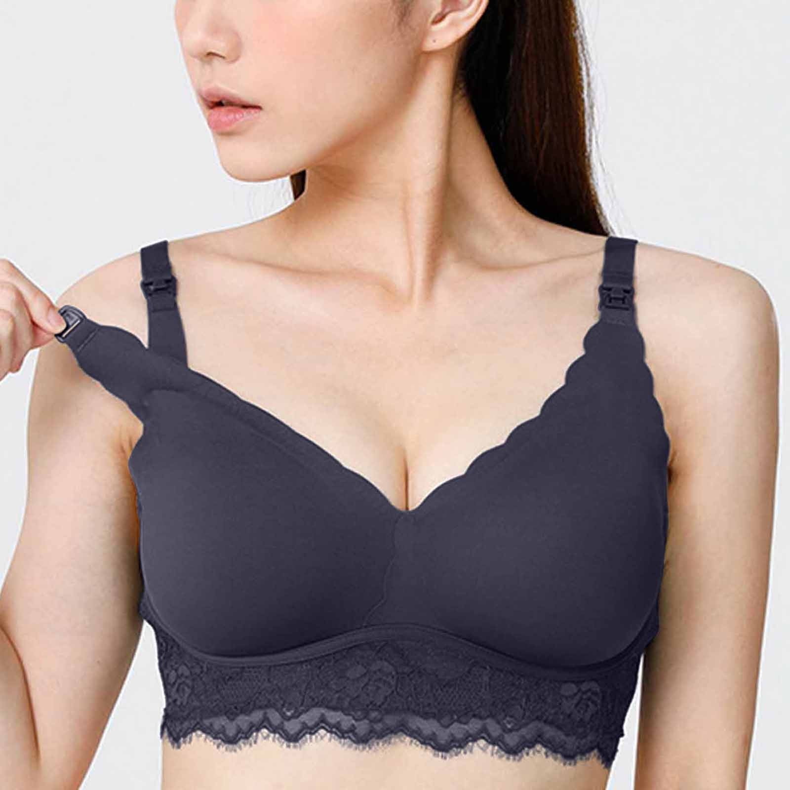 Edvintorg Push Up Bra For Women Clearance Sexy Ultra-Thin Lace Bra Without  Steel Ring Breast Upward Opening Feeding Bra Casual Underwear Valentines  Day Gifts 