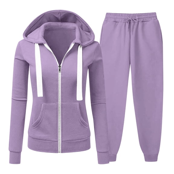 Edvintorg Sets for Women Long Sleeve Zip up Hooded Sweatshirt Jogging Suits Fashion Casual Outfits Sweatsuits Women 2 Piece Outfit