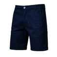 thumbnail image 1 of Edvintorg Short Men Summer Casual Solid Zip-Fly Straight-Leg Knee Length Button Mid Waist Mens Cargo Shorts, 1 of 3
