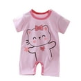 thumbnail image 1 of Edvintorg Short Sleeve Romper Baby Boys Toddler Baby Clothes Cute Cartoons Printed One-Piece Rompers Infant Girls Jumpsuit Cotton Baby Onesie, 1 of 3