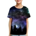 thumbnail image 1 of Edvintorg Short Sleeve T Shirt for Kids Boys Summer Tshirts Fashion Cute Solid Color Round Neck Printed Tees Tops 3-14Years T-Shirts for Children, 1 of 4