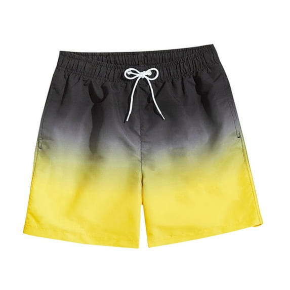 Edvintorg Shorts Men Gradient Swimming Trunks Men's Adult Boxer Shorts Swimming Casual Beach Pants On Clearance