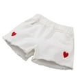 thumbnail image 1 of Edvintorg Shorts for Girls Summer Heart Printed Elastic Waist Casual Shorts with Pocket Fashion Teenage Girls Clothing 3-15 Years, 1 of 3