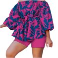 thumbnail image 1 of Edvintorg Streetwear Sets For Women Clearance Casual Printed Off Shoulder Bubble Sleeve Top Shorts Set Summer Sets For Women 2023, 1 of 6