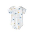 thumbnail image 1 of Edvintorg Summer 2025 Baby Bodysuits Infant Cotton Jumpsuit Boys Girls Letter Print Short Sleeve Romper Toddler Onesie 0-18 Months, 1 of 3