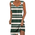 thumbnail image 1 of Edvintorg Summer Dresses For Women 2024 Fashion Stripe Printing Sleeveless V-Neck Comfort T-Shirt Dress Casual Beach Tank Dresses, 1 of 5