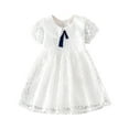 thumbnail image 1 of Edvintorg Summer Dresses for Toddler Girls Children's Doll Collar Short Sleeve Lace Princess Dress Kids Party Dresses for Girls 1-6 Years, 1 of 7