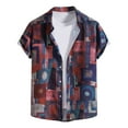 thumbnail image 1 of Edvintorg Summer Men's Hawaiian Shirts Vintage Tops Casual Loose Short Sleeve Beach Shirts Hawaiian Vacation Style Shirt Blouse T-Shirt, 1 of 6