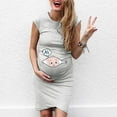thumbnail image 1 of Edvintorg Women Pregnancy Dress Fashion Kawaii Casual Sleeveless Medium Long Cartoon Printed Round Neck Maternity Dresses Vestidos Para Embarazadas, 1 of 6