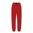 thumbnail image 1 of Edvintorg Sweatpants Women Baggy Fashion Solid Color Elastic Waist Casual Pants with Pocket Womens Joggers Plus Size Clothing Red A L, 1 of 6