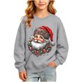 thumbnail image 1 of Edvintorg Sweatshirts for Teen Girls Christmas Long Sleeve Casual Fleece Pullover Top Crew Neck Loose Sweatshirt Kids Clothes Girls Size 2-15, 1 of 9