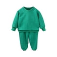 thumbnail image 1 of Edvintorg Toddler Boys Winter Outfits Solid Color Casual Round Neck Long Sleeve Sweatshirt and Long Pants Cotton Two-Piece Set Children'S Sports Suit 2-12Years, 1 of 5