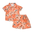 thumbnail image 1 of Edvintorg Toddler Clothes for Boys 1-8 Years Summer Hawaiian Outfits Short Sleeve Button Down Shirt and Pocket Short Sets Cotton Kids Clothes Boys, 1 of 3