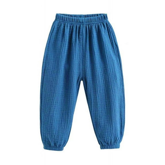 Edvintorg Toddler Clothes Girls Pants Summer Solid Color Casual Mosquito Proof Pants Kids Pants for Boys Kids Sweatpants Children Clothing 1-7 Years
