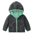 thumbnail image 1 of Edvintorg Toddler Fleece Jacket 2025 Winter Clothes Fashion Solid Color Long Sleeve Hooded Coats Children's Outerwear with Zipper Boys Girls 2-9 Years, 1 of 8