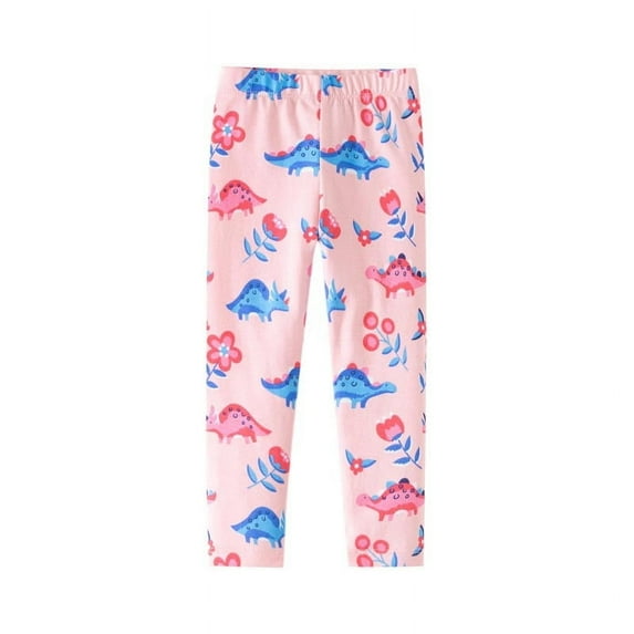 Edvintorg Toddler Girls Leggings Cotton Lightweight Long Pants for Girl 2-7T