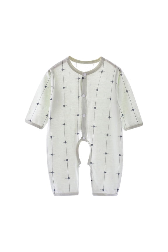 Toddler Romper Summer Baby Long Sleeve Breathable Comfortable Cotton Jumpsuit Loungewear Thin Air-Conditioned Clothing 0-12 Months