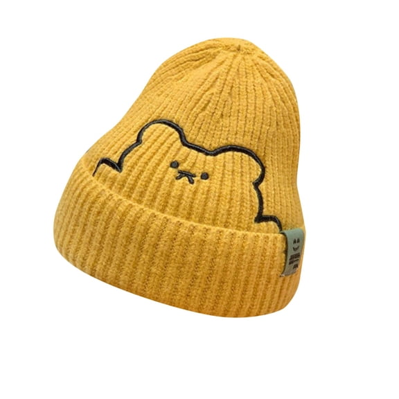 Edvintorg Toddler Winter Hat Cute Printed Warm Beanie Hat Kids Knitted Hats 0-3 Years