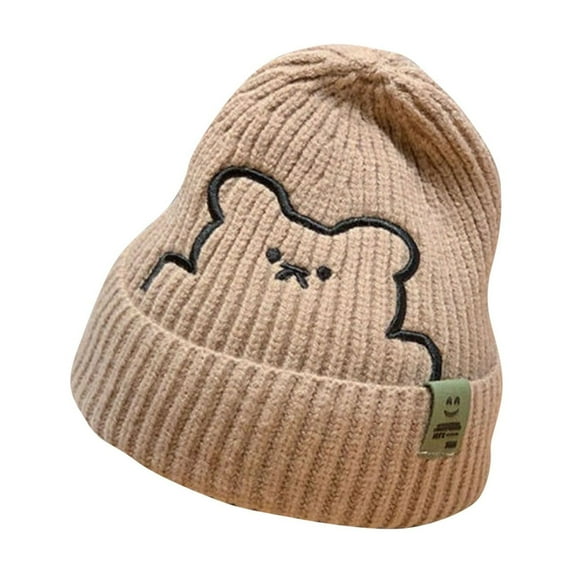 Edvintorg Toddler Winter Hat Cute Printed Warm Beanie Hat Kids Knitted Hats 0-3 Years