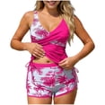 thumbnail image 1 of Edvintorg Tummy Control Swimsuits for Women Two Piece Bathing Suits Twist Front Tankini Top with Boyshorts Modest Swimwear, 1 of 6