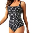 thumbnail image 1 of Edvintorg Tummy Control Swimsuits for Women Vintage Ruched Square Neck Monokini One Piece Swimsuit Bathing Suit for Women Swimwear, 1 of 6