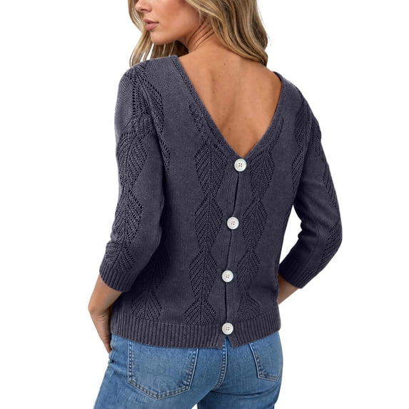 Edvintorg V Neck Sweaters for Women Plus Size Long Sleeve Casual Lightweight Knit Sweater Womens Clothing Black M
