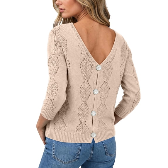Edvintorg V Neck Sweaters for Women Plus Size Long Sleeve Casual Lightweight Knit Sweater Womens Clothing Khaki XXL