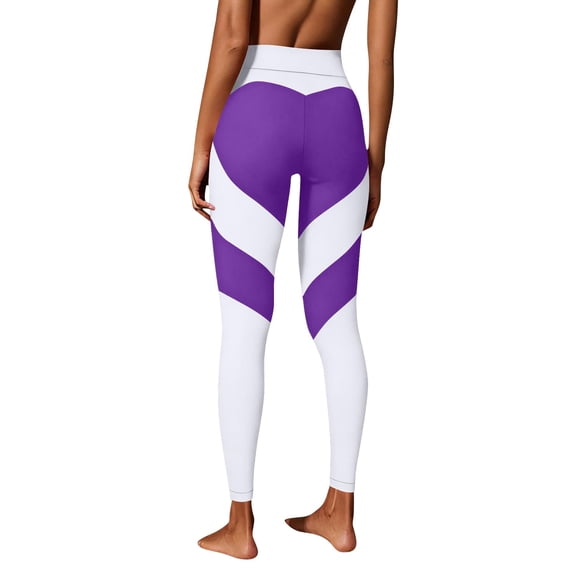 Edvintorg Valentine's Day Leggings for Women Tummy Control Stretch Casual Running Gym Workout Trousers High Waisted Yoga Pants Women