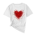 thumbnail image 1 of Edvintorg Valentine's Day Plus Size Tops for Women Summer Casual Pullover Basic Tee Crewneck Short Sleeve Tshirts Shirts for Women, 1 of 5