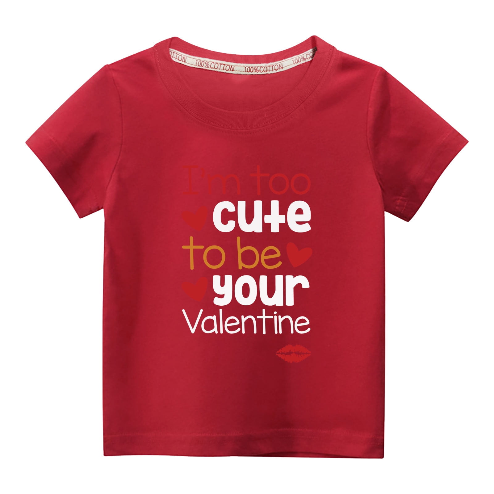 Valentine's Day Shirts For Kids Girls Clearance Fashion Cute