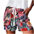 thumbnail image 1 of Edvintorg Vintage Shorts for Women Summer 2025 New High Waist Drawstrings Loose Digital Printing Casual Beach Shorts Hot Pants Women Indoor Outdoor, 1 of 5