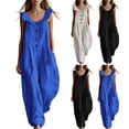 thumbnail image 1 of Edvintorg Wide Leg Jumpsuits for Women Summer Ruffle Sleeveless Casual Dressy Travel Rompers Jumpers with Pockets Plus Size Fashion, 1 of 8