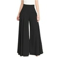 thumbnail image 1 of Edvintorg Wide Leg Pants for Women Fashion Casual Plus Size Solid Elegant High Waist Wide Leg Pants Trousers Flare Trousers with Zipper, 1 of 5